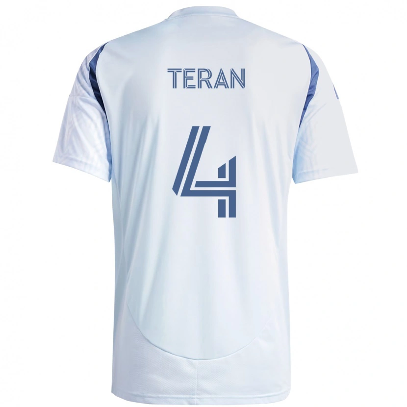 Danxen Femme Maillot Carlos Terán #4 Bleu Ciel Clair Bleu Tenues Extérieur 2025/26 T-Shirt