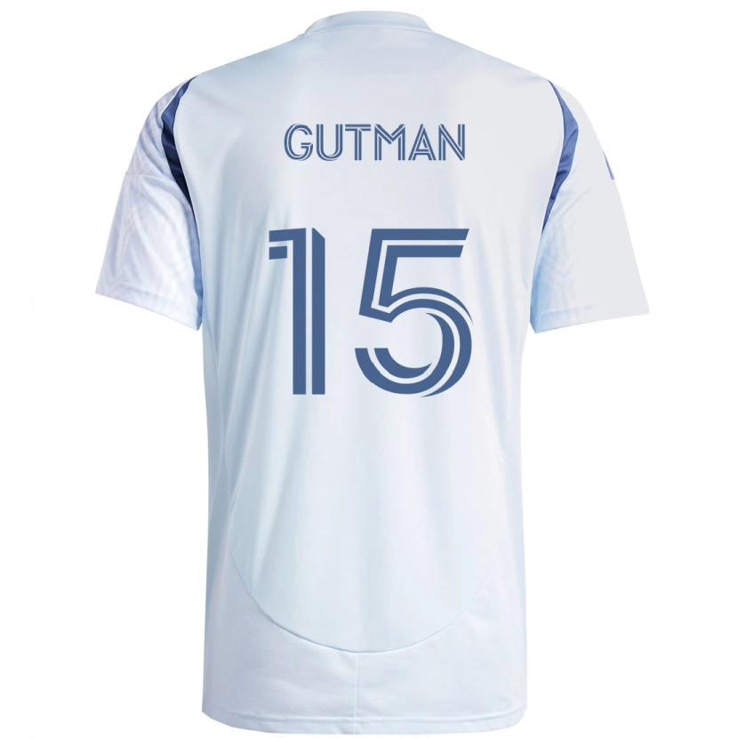 Danxen Femme Maillot Andrew Gutman #15 Bleu Ciel Clair Bleu Tenues Extérieur 2025/26 T-Shirt