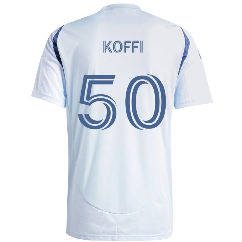 Danxen Femme Maillot Christian Koffi #50 Bleu Ciel Clair Bleu Tenues Extérieur 2025/26 T-Shirt