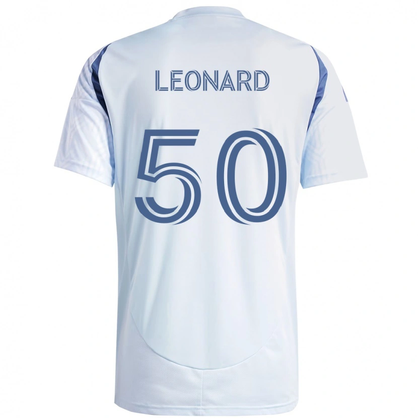 Danxen Femme Maillot Eric Leonard #50 Bleu Ciel Clair Bleu Tenues Extérieur 2025/26 T-Shirt