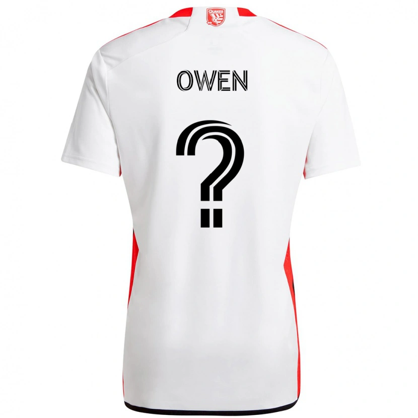 Danxen Femme Maillot Connor Owen #0 Blanc Rouge Tenues Extérieur 2025/26 T-Shirt