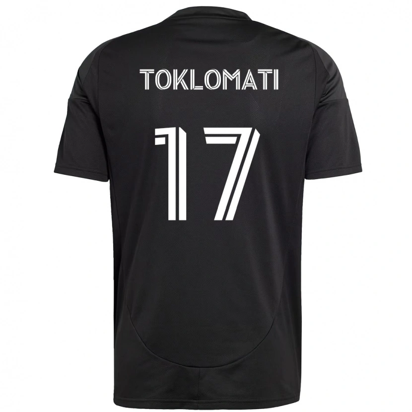 Danxen Femme Maillot Idan Toklomati #17 Noir Blanc Tenues Extérieur 2025/26 T-Shirt