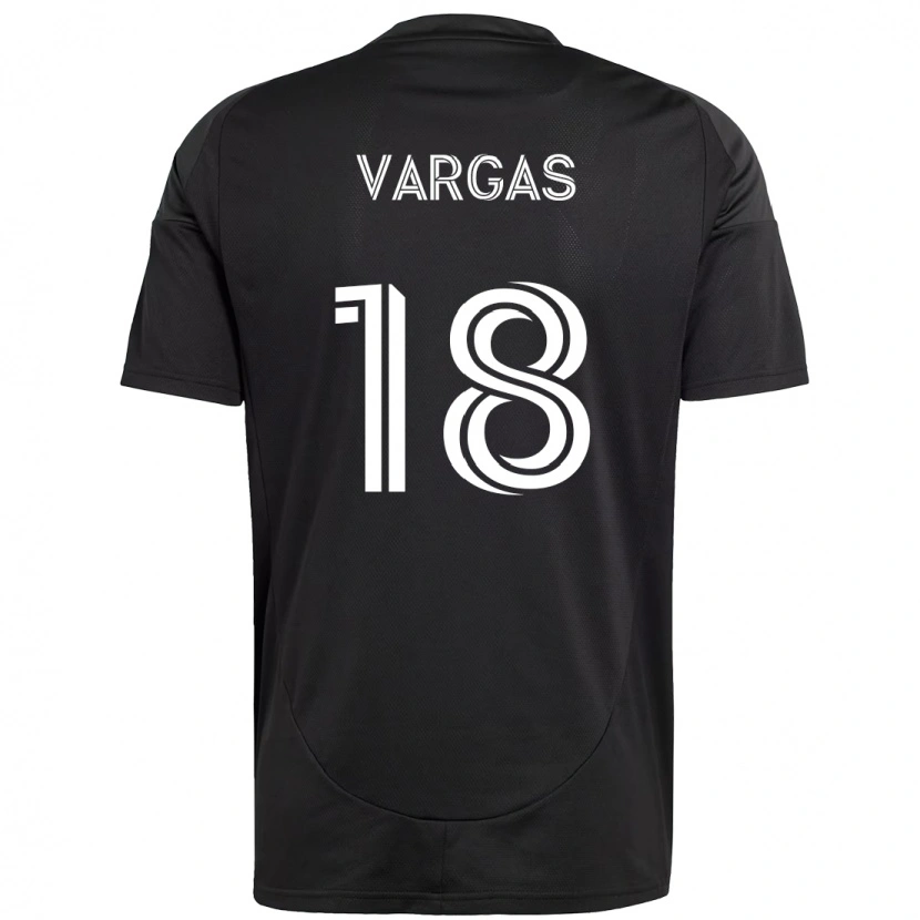 Danxen Femme Maillot Kerwin Vargas #18 Noir Blanc Tenues Extérieur 2025/26 T-Shirt