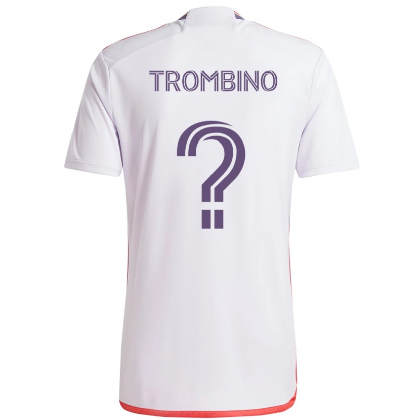 Danxen Femme Maillot Caleb Trombino #0 Blanc Violet Tenues Extérieur 2025/26 T-Shirt
