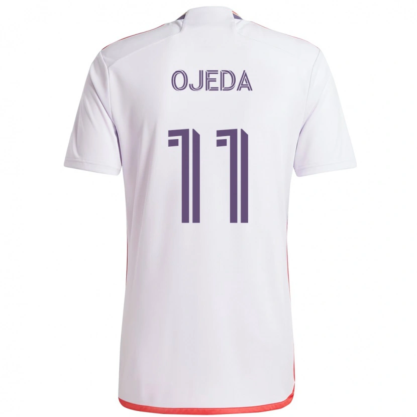 Danxen Femme Maillot Martín Ojeda #11 Blanc Violet Tenues Extérieur 2025/26 T-Shirt