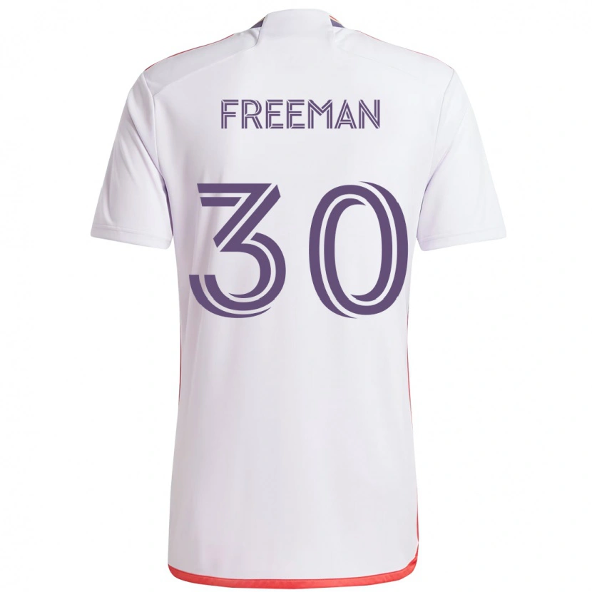 Danxen Femme Maillot Alex Freeman #30 Blanc Violet Tenues Extérieur 2025/26 T-Shirt