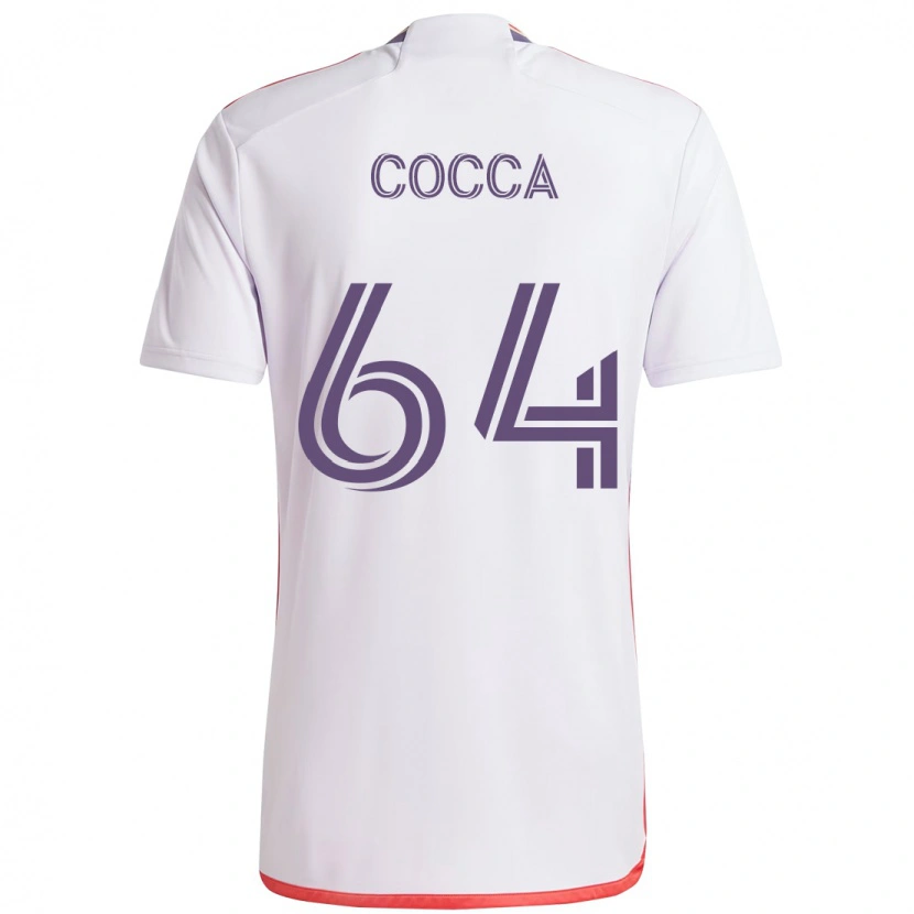 Danxen Femme Maillot Manuel Cocca #64 Blanc Violet Tenues Extérieur 2025/26 T-Shirt