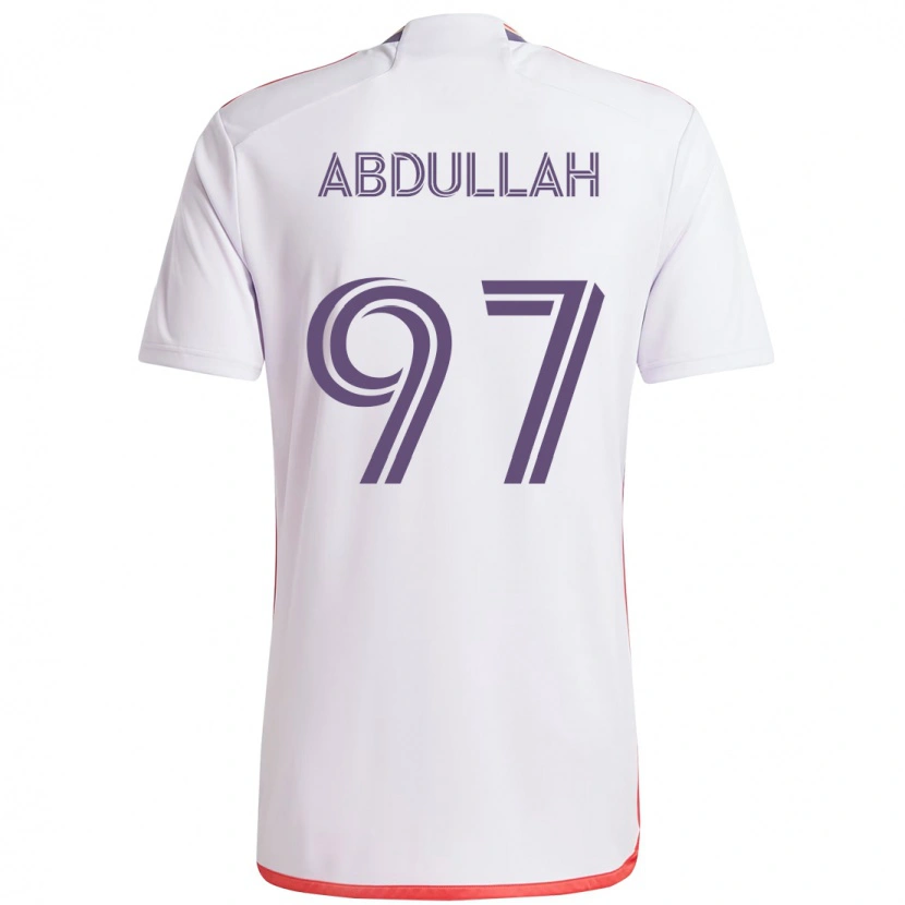 Danxen Femme Maillot Majed Abdullah #97 Blanc Violet Tenues Extérieur 2025/26 T-Shirt