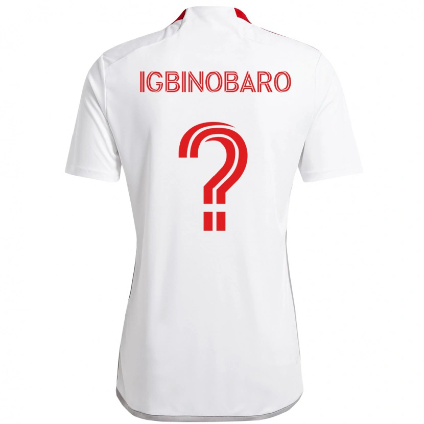 Danxen Femme Maillot Philip Igbinobaro #0 Blanc Rouge Tenues Extérieur 2025/26 T-Shirt