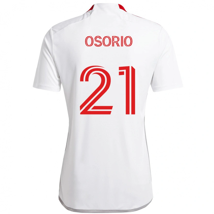 Danxen Femme Maillot Jonathan Osorio #21 Rouge Blanc Tenues Extérieur 2025/26 T-Shirt