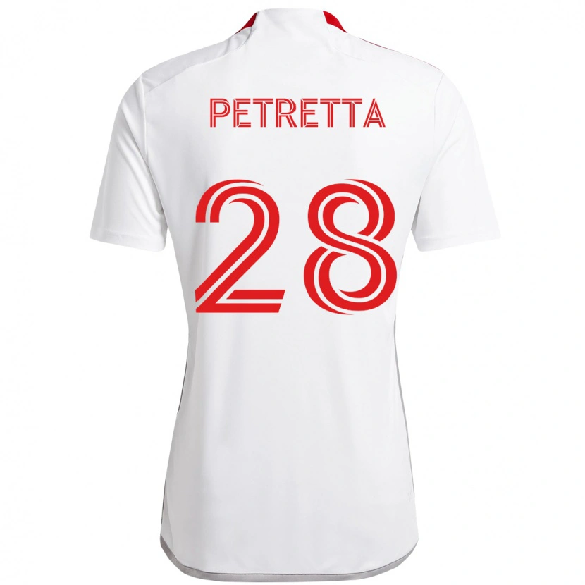 Danxen Femme Maillot Raoul Petretta #28 Rouge Blanc Tenues Extérieur 2025/26 T-Shirt