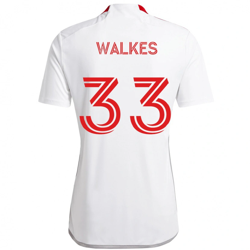 Danxen Femme Maillot Reshaun Walkes #33 Rouge Blanc Tenues Extérieur 2025/26 T-Shirt