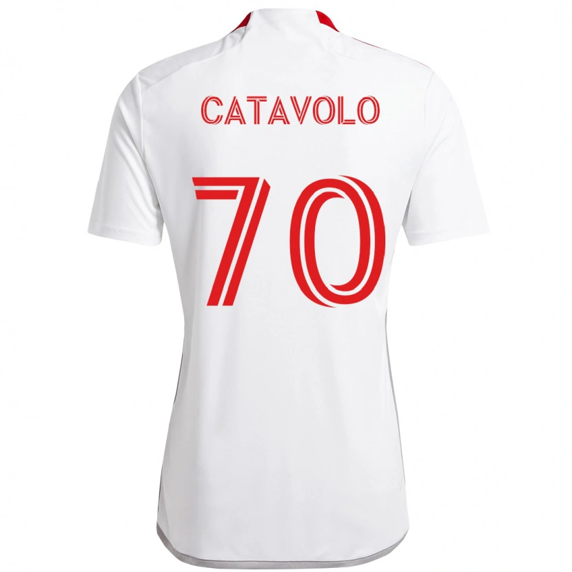 Danxen Femme Maillot Matthew Catavolo #70 Rouge Blanc Tenues Extérieur 2025/26 T-Shirt