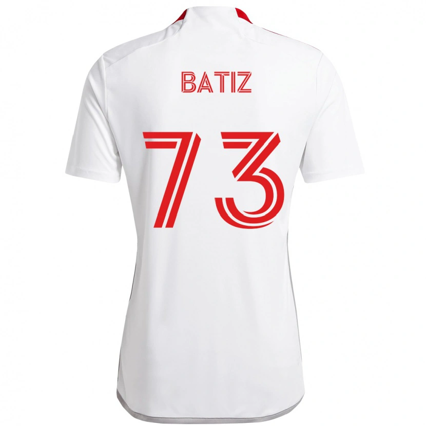 Danxen Femme Maillot Jesus Batiz #73 Rouge Blanc Tenues Extérieur 2025/26 T-Shirt
