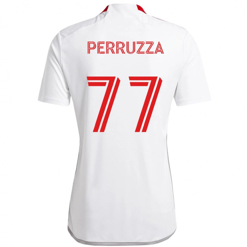 Danxen Femme Maillot Jordan Perruzza #77 Blanc Rouge Tenues Extérieur 2025/26 T-Shirt