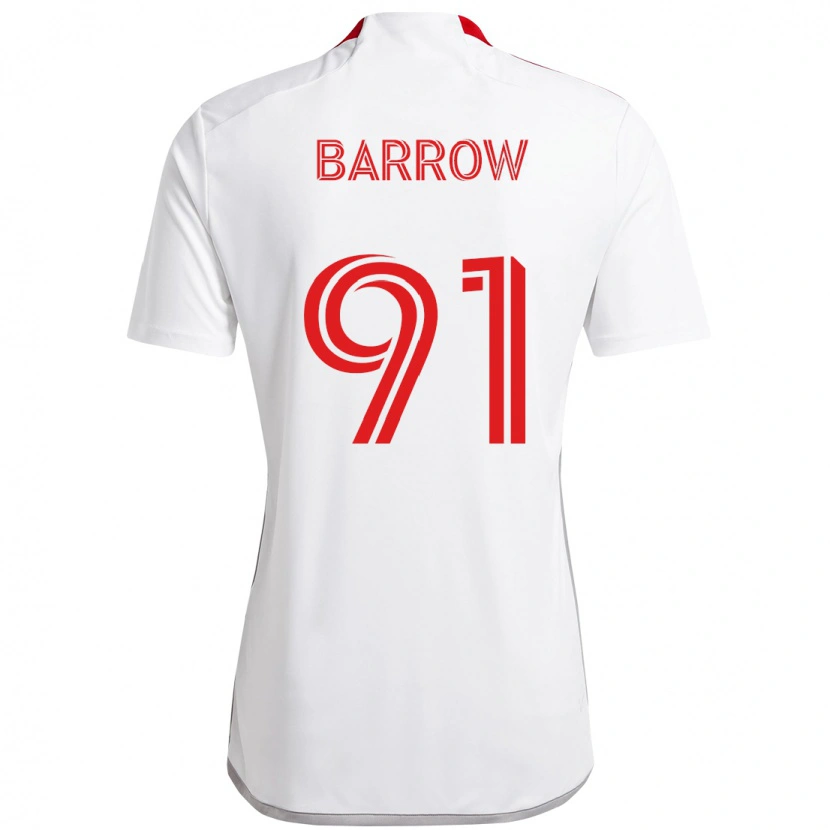 Danxen Femme Maillot Dékwon Barrow #91 Blanc Rouge Tenues Extérieur 2025/26 T-Shirt