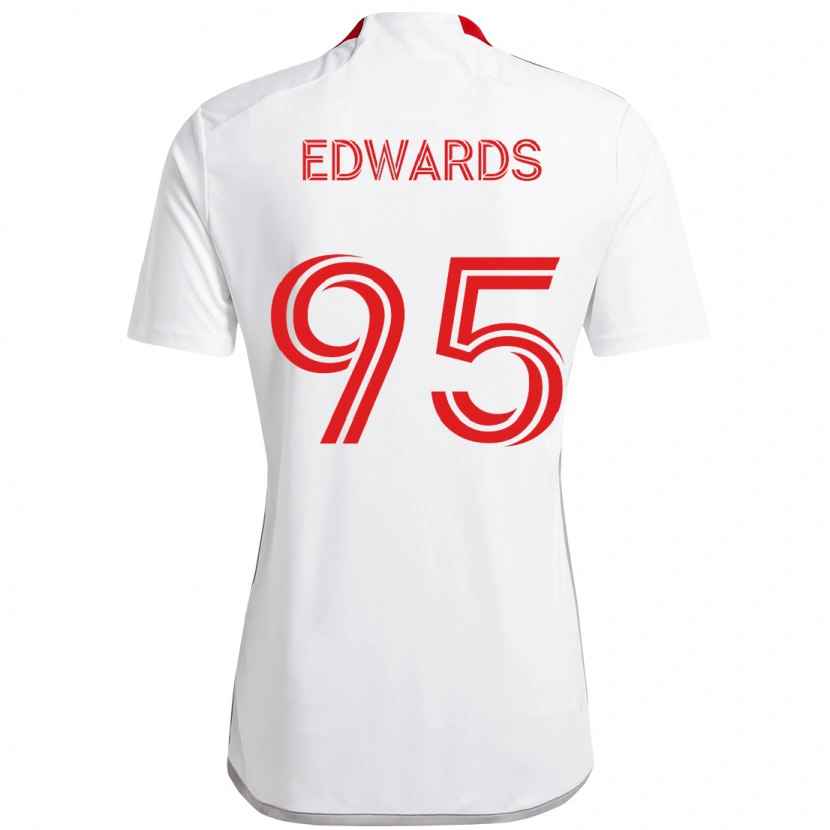 Danxen Femme Maillot Nathaniel Edwards #95 Blanc Rouge Tenues Extérieur 2025/26 T-Shirt
