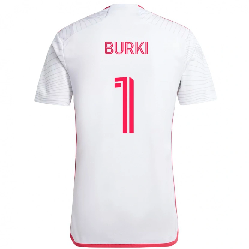 Danxen Femme Maillot Roman Bürki #1 Blanc Magenta Tenues Extérieur 2025/26 T-Shirt