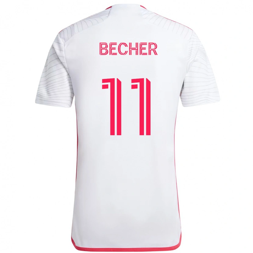 Danxen Femme Maillot Simon Becher #11 Magenta Blanc Tenues Extérieur 2025/26 T-Shirt