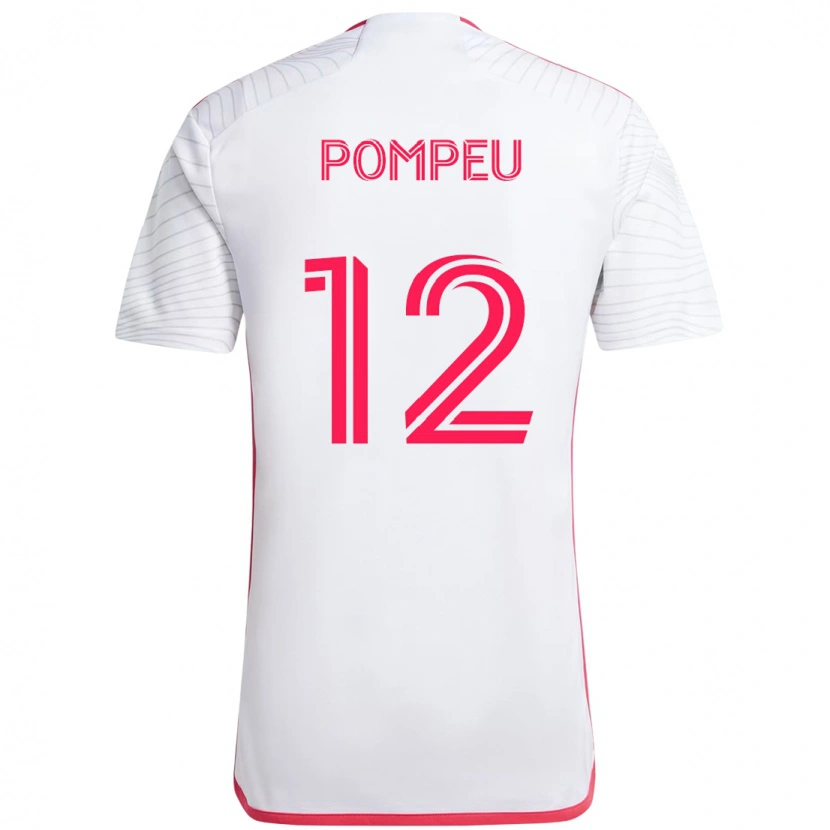 Danxen Femme Maillot Célio Pompeu #12 Blanc Magenta Tenues Extérieur 2025/26 T-Shirt