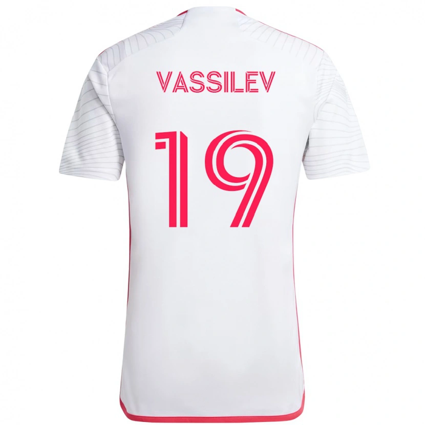 Danxen Femme Maillot Indiana Vassilev #19 Blanc Magenta Tenues Extérieur 2025/26 T-Shirt