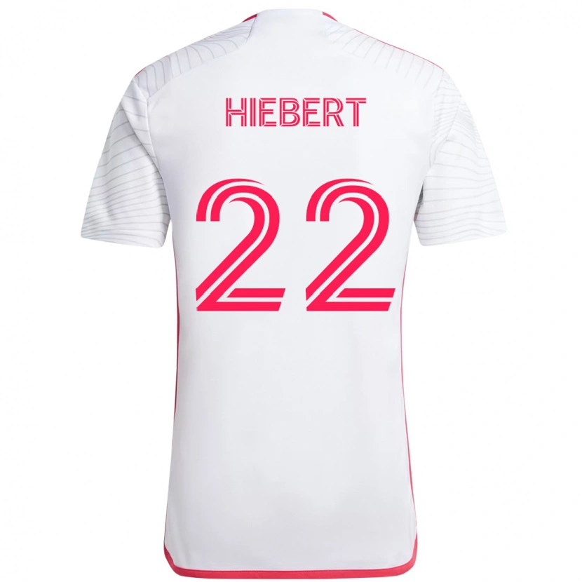 Danxen Femme Maillot Kyle Hiebert #22 Blanc Magenta Tenues Extérieur 2025/26 T-Shirt