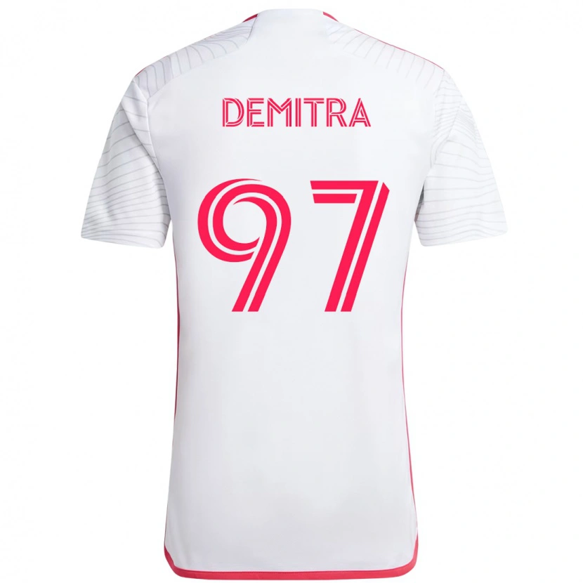 Danxen Femme Maillot Lucas Demitra #97 Blanc Magenta Tenues Extérieur 2025/26 T-Shirt