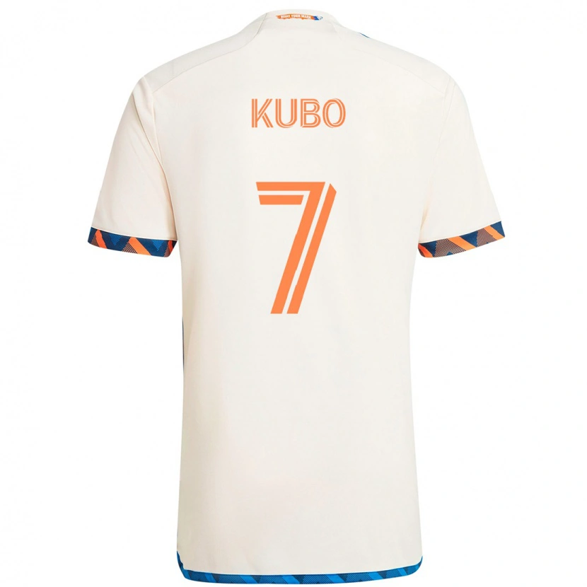 Danxen Femme Maillot Yuya Kubo #7 Bleu Foncé Orange Tenues Extérieur 2025/26 T-Shirt
