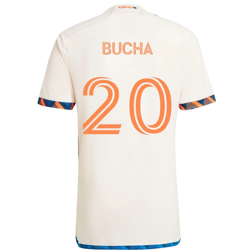 Danxen Femme Maillot Pavel Bucha #20 Bleu Foncé Orange Tenues Extérieur 2025/26 T-Shirt