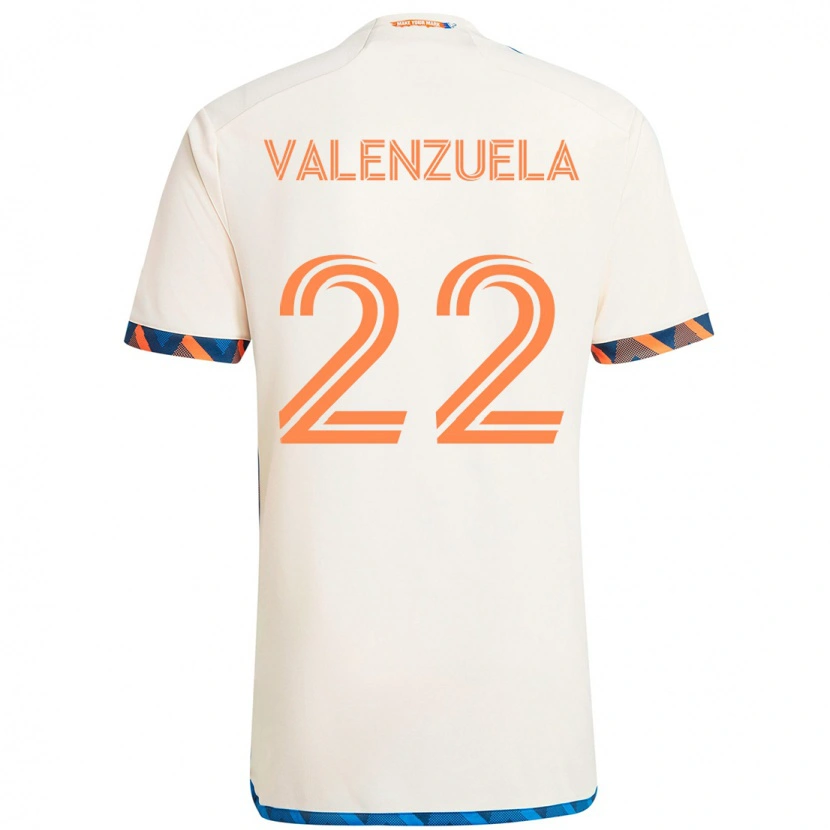 Danxen Femme Maillot Gerardo Valenzuela #22 Bleu Foncé Orange Tenues Extérieur 2025/26 T-Shirt