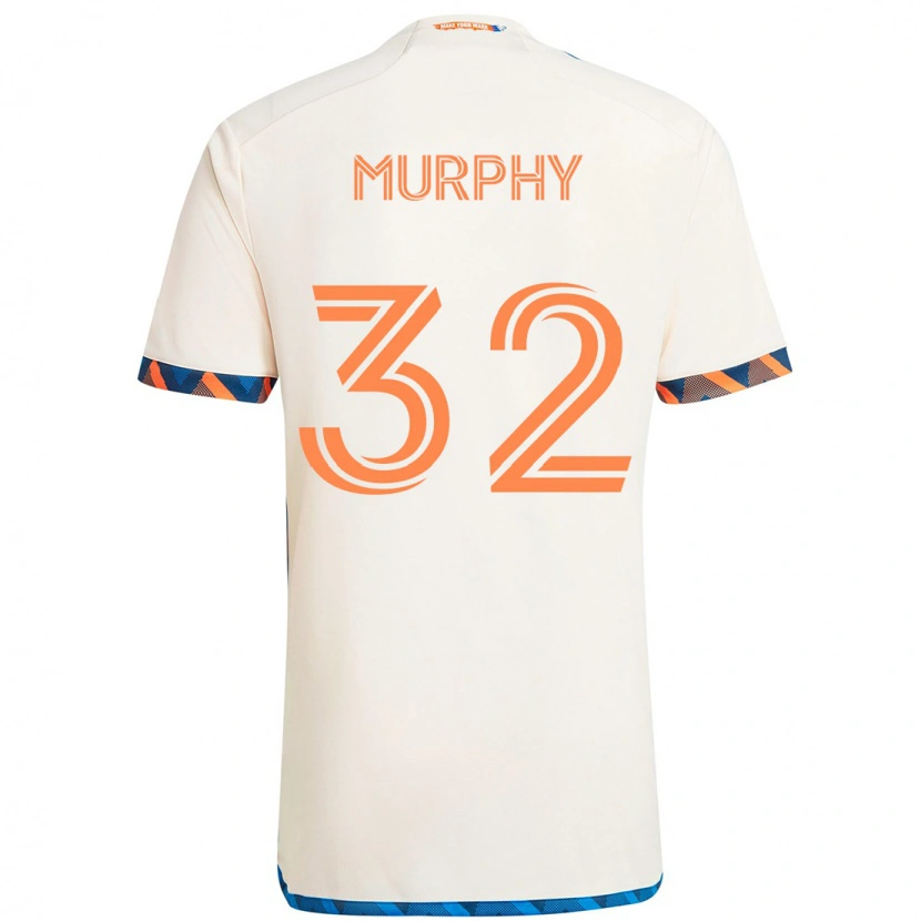 Danxen Femme Maillot Ian Murphy #32 Bleu Foncé Orange Tenues Extérieur 2025/26 T-Shirt