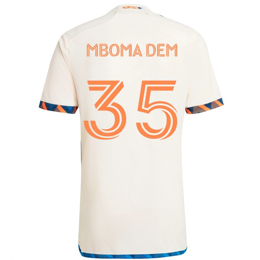 Danxen Femme Maillot Kenji Mboma Dem #35 Bleu Foncé Orange Tenues Extérieur 2025/26 T-Shirt