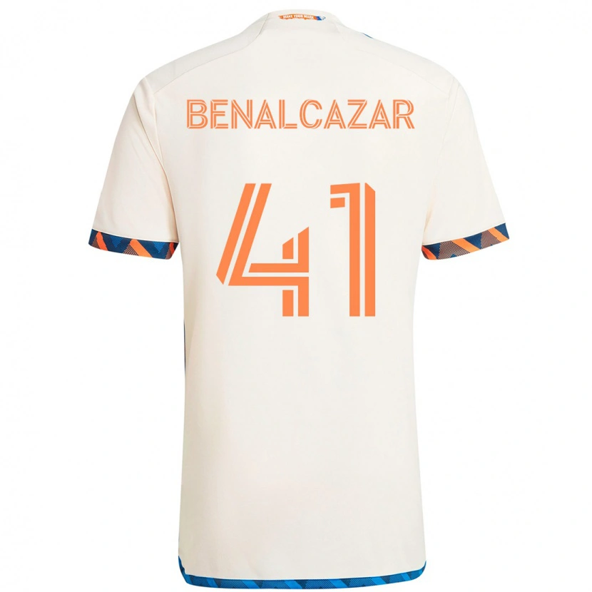 Danxen Femme Maillot Nico Benalcázar #41 Bleu Foncé Orange Tenues Extérieur 2025/26 T-Shirt