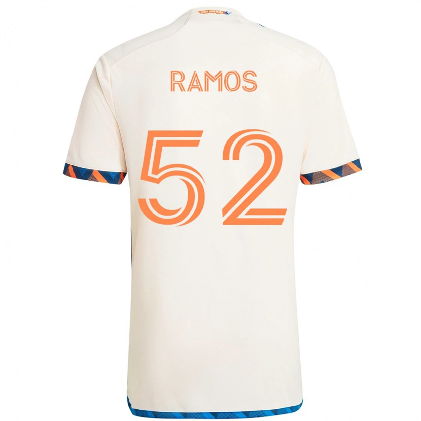 Danxen Femme Maillot Yair Ramos #52 Bleu Foncé Orange Tenues Extérieur 2025/26 T-Shirt