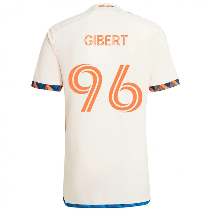 Danxen Femme Maillot Gaël Gibert #96 Bleu Foncé Orange Tenues Extérieur 2025/26 T-Shirt