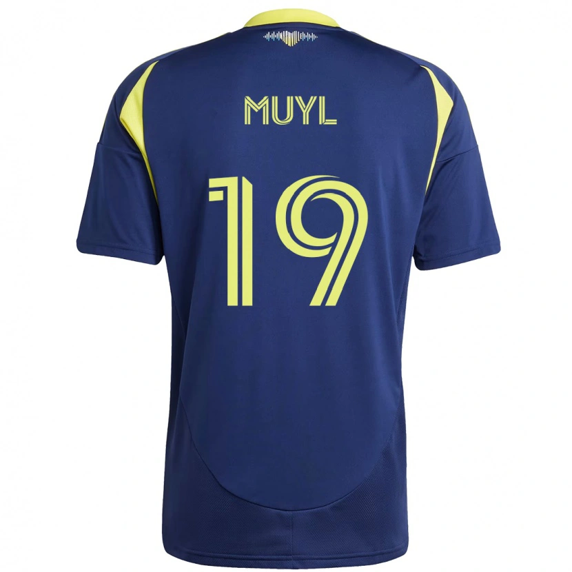 Danxen Femme Maillot Alex Muyl #19 Bleu Marine Jaune Tenues Extérieur 2025/26 T-Shirt