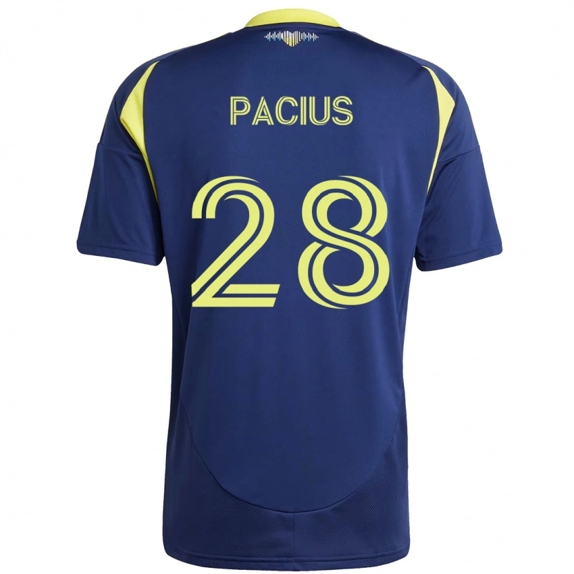 Danxen Femme Maillot Woobens Pacius #28 Bleu Marine Jaune Tenues Extérieur 2025/26 T-Shirt