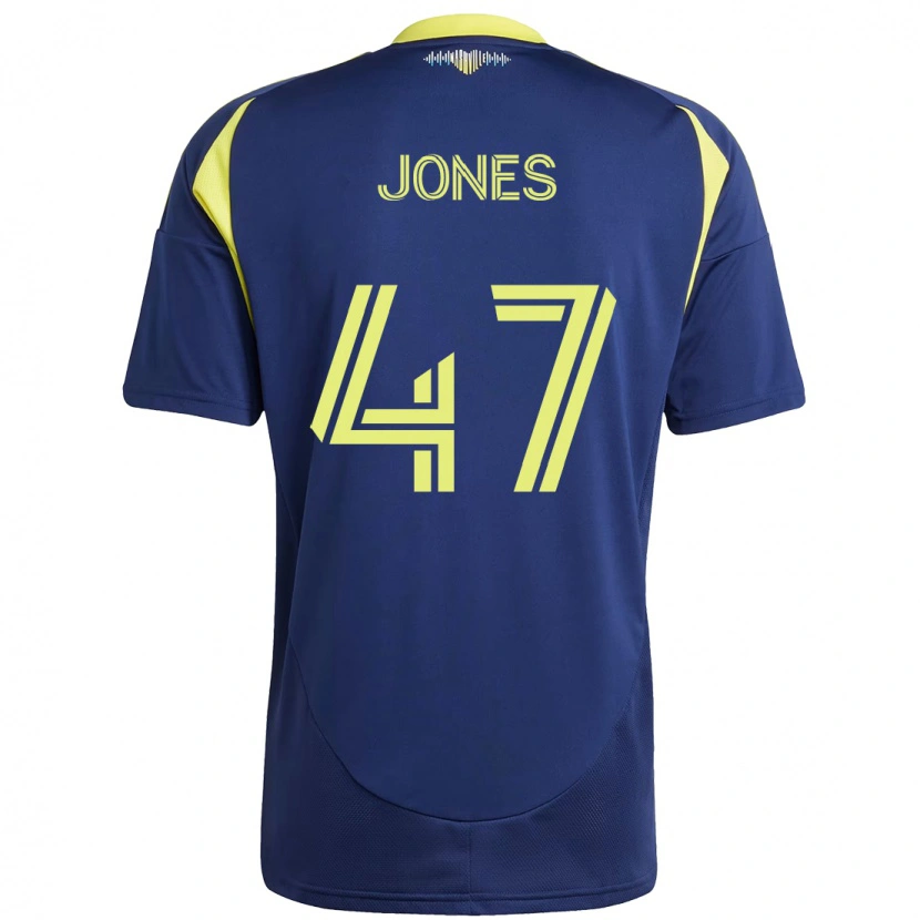 Danxen Femme Maillot Isaiah Jones #47 Bleu Marine Jaune Tenues Extérieur 2025/26 T-Shirt