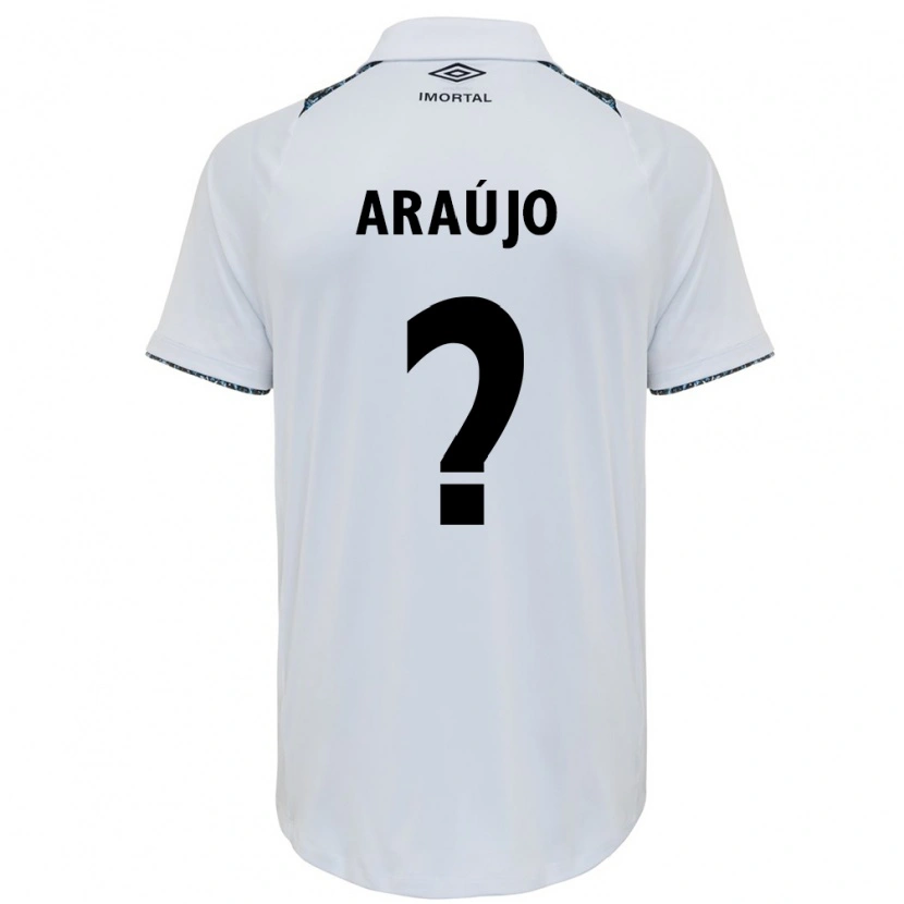 Danxen Femme Maillot João Araújo #0 Blanc Bleu Tenues Extérieur 2025/26 T-Shirt