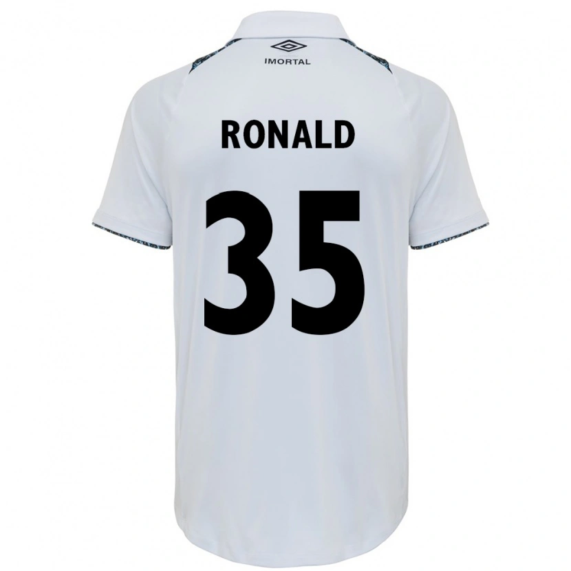 Danxen Femme Maillot Ronald #35 Blanc Bleu Tenues Extérieur 2025/26 T-Shirt