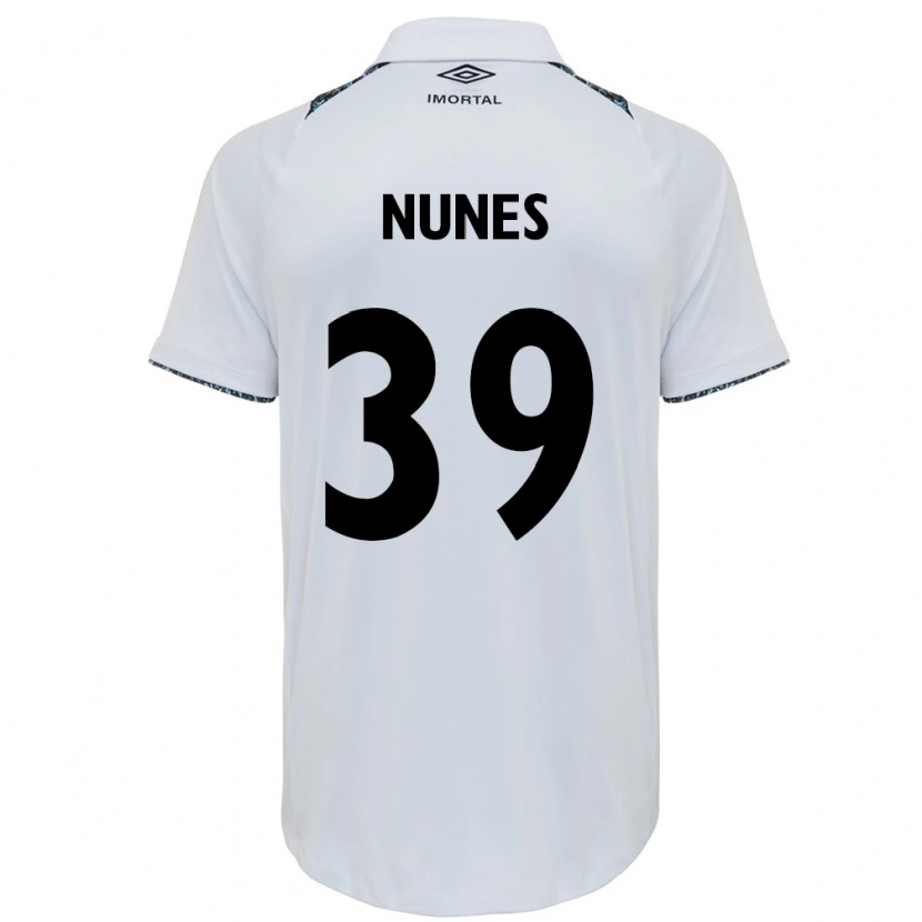 Danxen Femme Maillot Gustavo Gomes #39 Blanc Bleu Tenues Extérieur 2025/26 T-Shirt