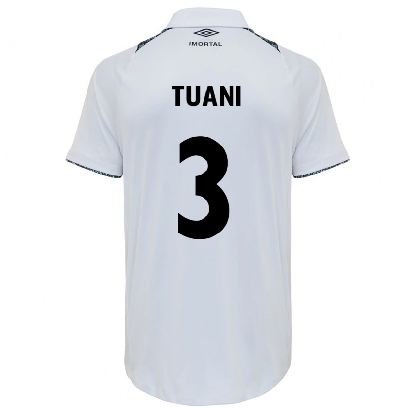 Danxen Femme Maillot Tuani #3 Blanc Bleu Tenues Extérieur 2025/26 T-Shirt