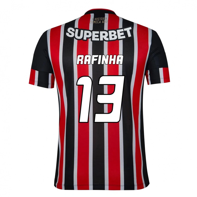 Danxen Femme Maillot Rafinha #13 Noir Rouge Tenues Extérieur 2025/26 T-Shirt