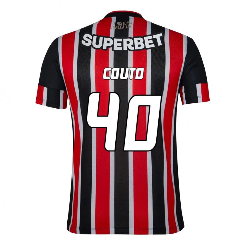 Danxen Femme Maillot Thiago Couto #40 Noir Rouge Tenues Extérieur 2025/26 T-Shirt