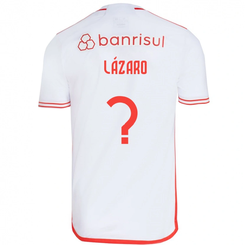 Danxen Femme Maillot Lázaro #0 Blanc Rouge Tenues Extérieur 2025/26 T-Shirt