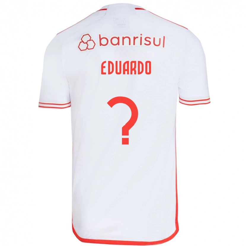 Danxen Femme Maillot Carlos Eduardo #0 Blanc Rouge Tenues Extérieur 2025/26 T-Shirt