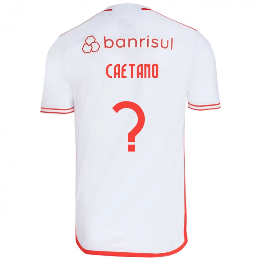 Danxen Femme Maillot Caetano #0 Blanc Rouge Tenues Extérieur 2025/26 T-Shirt