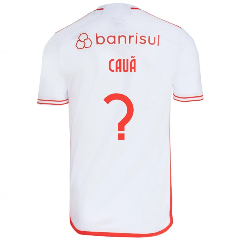 Danxen Femme Maillot Cauã #0 Rouge Blanc Tenues Extérieur 2025/26 T-Shirt