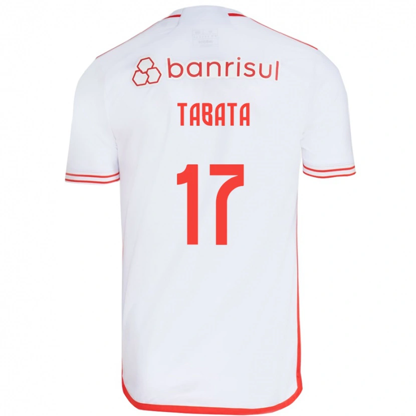 Danxen Femme Maillot Bruno Tabata #17 Blanc Rouge Tenues Extérieur 2025/26 T-Shirt
