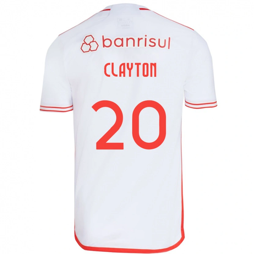 Danxen Femme Maillot Clayton #20 Rouge Blanc Tenues Extérieur 2025/26 T-Shirt
